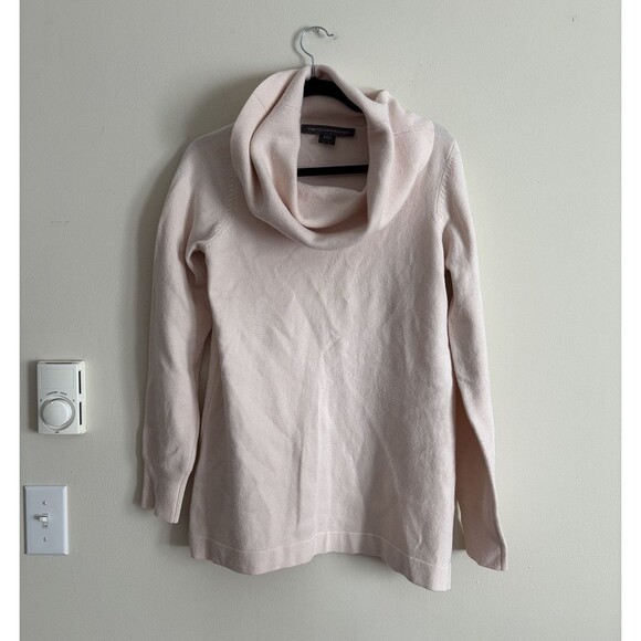 French Connection Womens Large‎ OVERSIZED Turtleneck Sweater Pastel Pink Classic - Picture 1 of 5